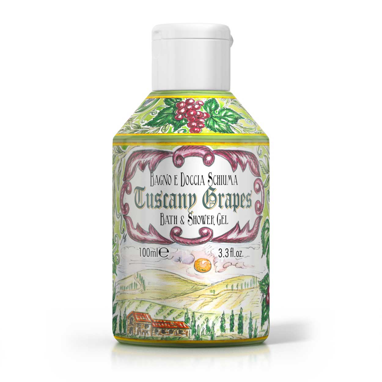 <b>Bath and shower gel 100 mL</b></br><i>Tuscany grapes range</i>