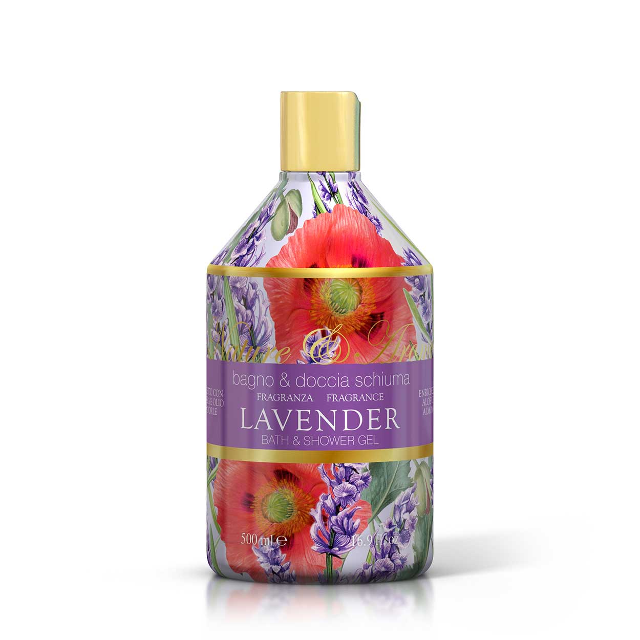 <b>Bath and shower gel 500 mL</b></br>Nature&Arome</br><i>Lavender range</i>