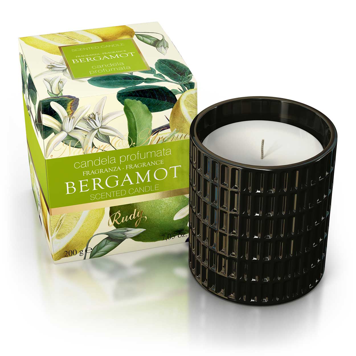 <b>200g scented candle</b></br>Nature&Arome</br><i>Bergamot range</i>