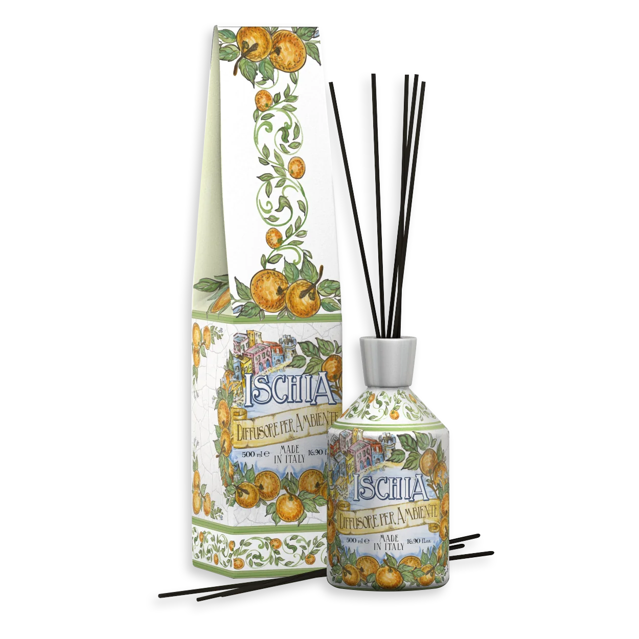 <b>Room diffuser with sticks 500 mL</b><br /><i>Ischia range</i>