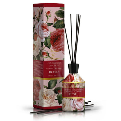 <b>Diffusore per Ambiente 250 mL + Bacchette</b></br>Nature&Arome</br><i>Linea Roses</i>