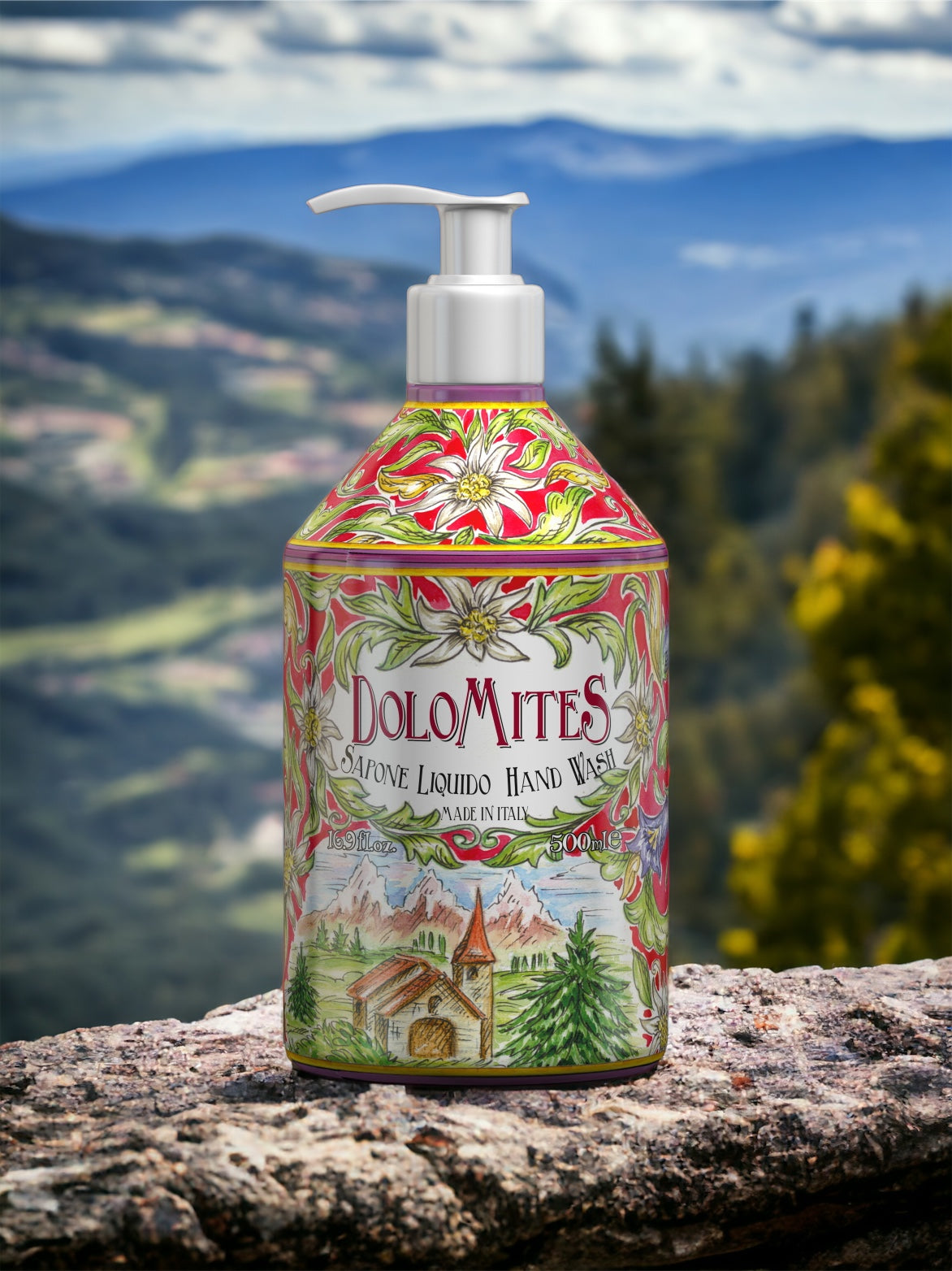 <b>jabón líquido para manos de 500 mL</b></br><i>Línea Dolomites</i>