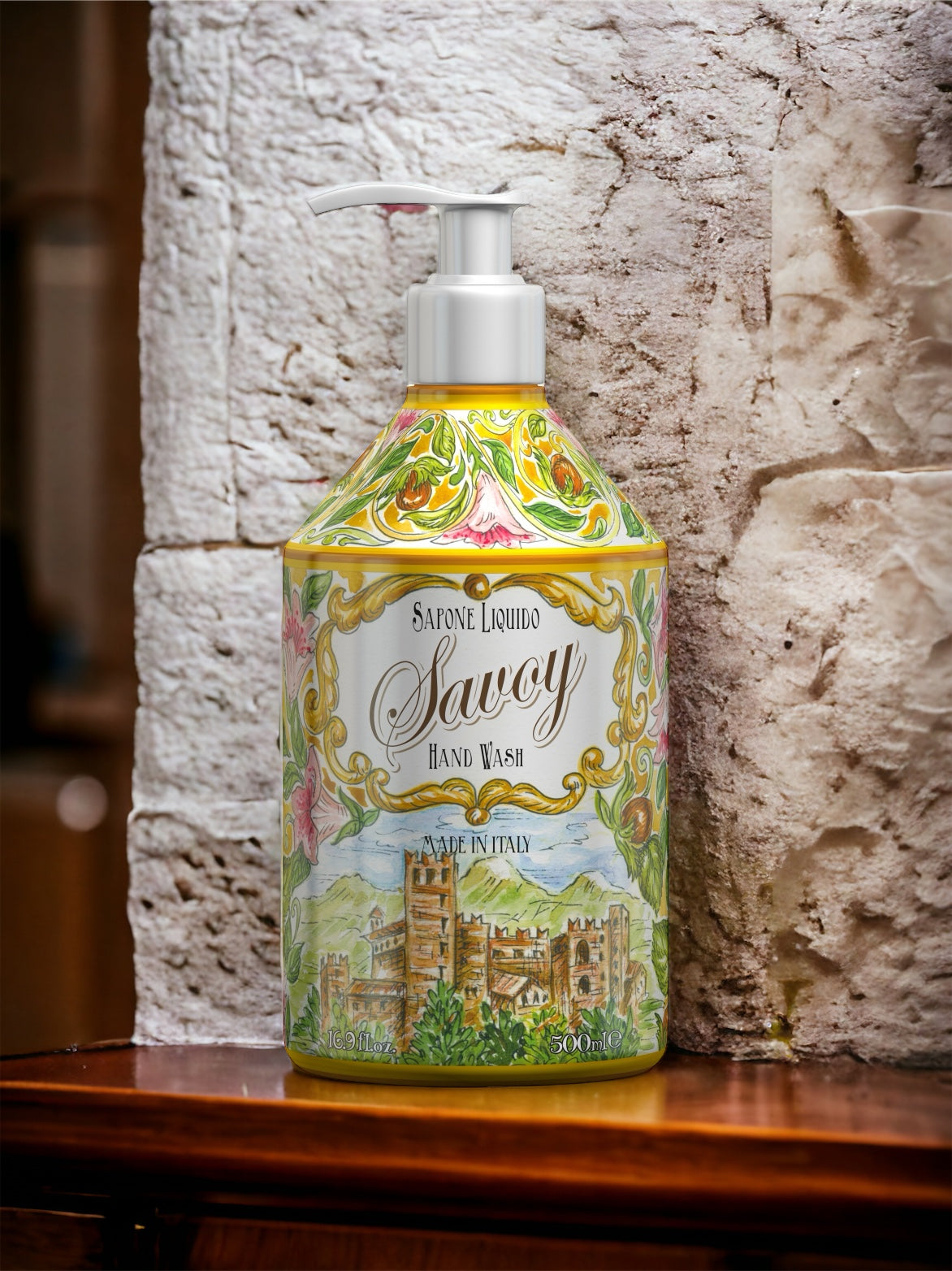 <b>jabón líquido para manos de 500 mL</b></br><i>Línea Savoy</i>