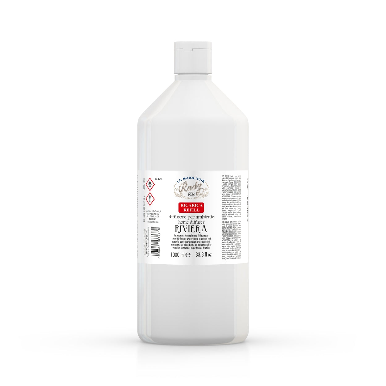 <b>Recambio difusor ambiente 1000 mL</b></br>Le Maioliche di Rudy</br><i>Línea Riviera</i>