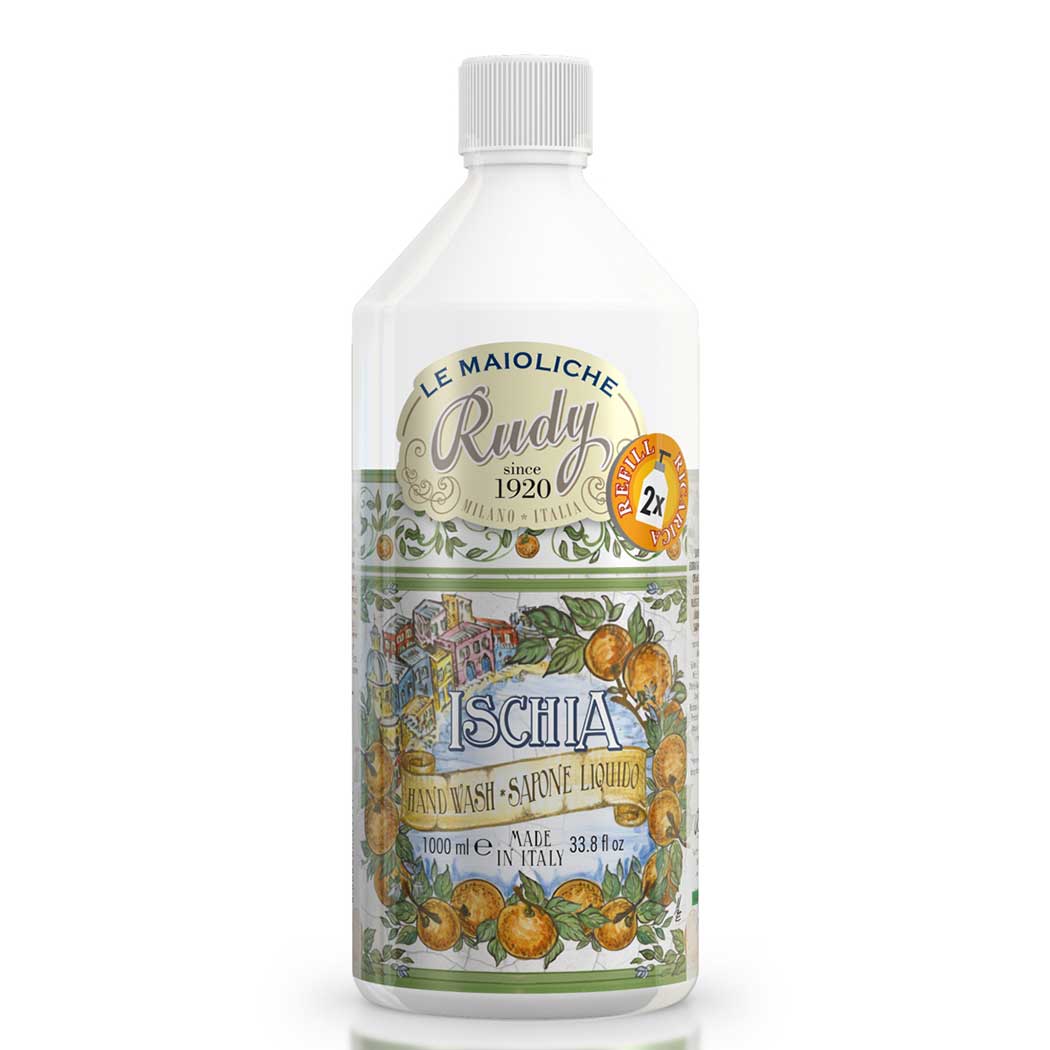 <b>Ricarica sapone liquido mani da 1000 mL</b></br><i>Linea Ischia</i>