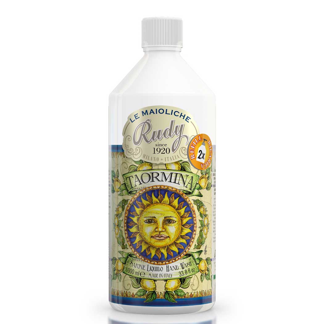 <b>Ricarica sapone liquido mani da 1000 mL</b></br>Pera e vaniglia</br><i>Linea Taormina</i>