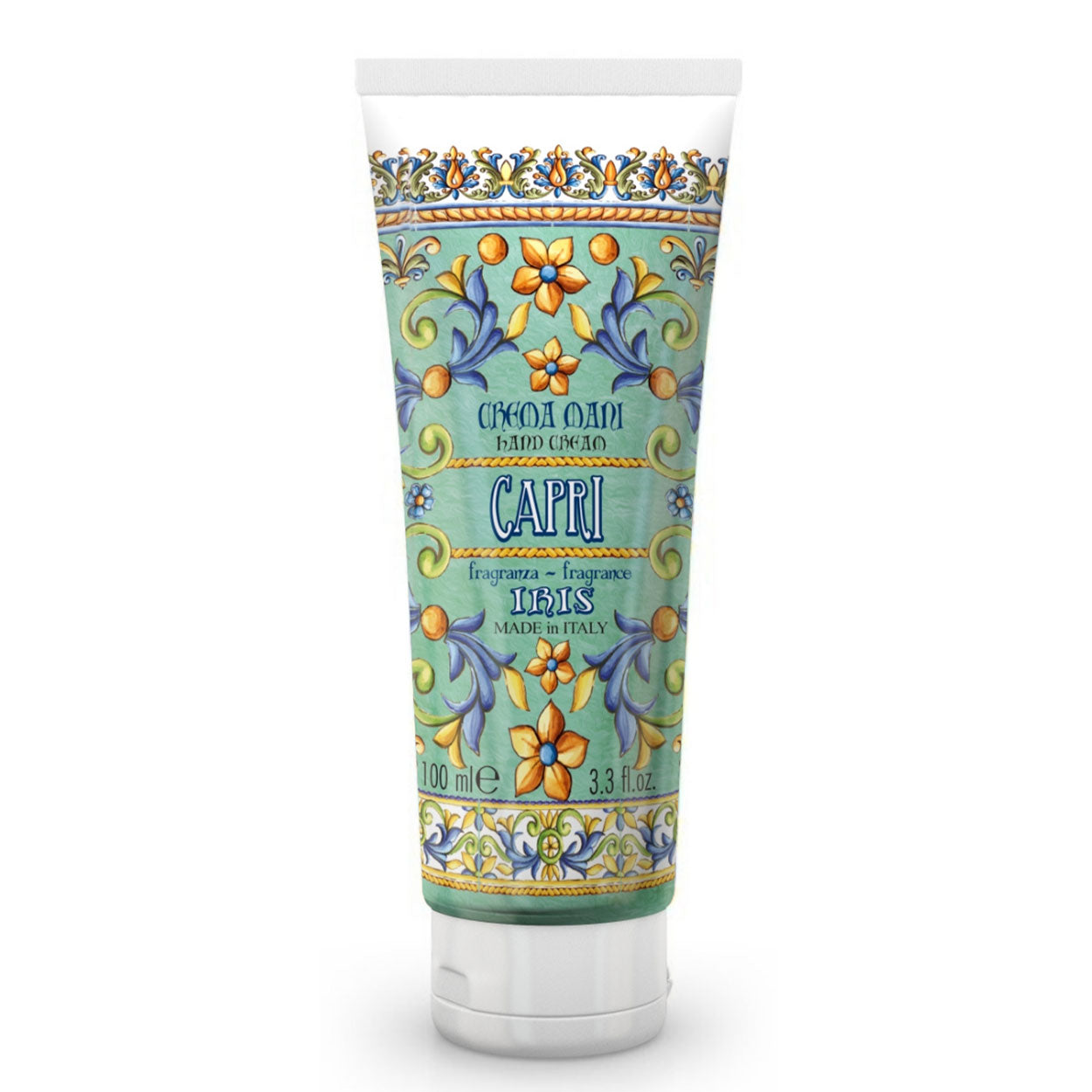 <b>Non-greasy hand cream 100 mL</b></br>Iris and Ylang Ylang</br><i>Capri range</i>