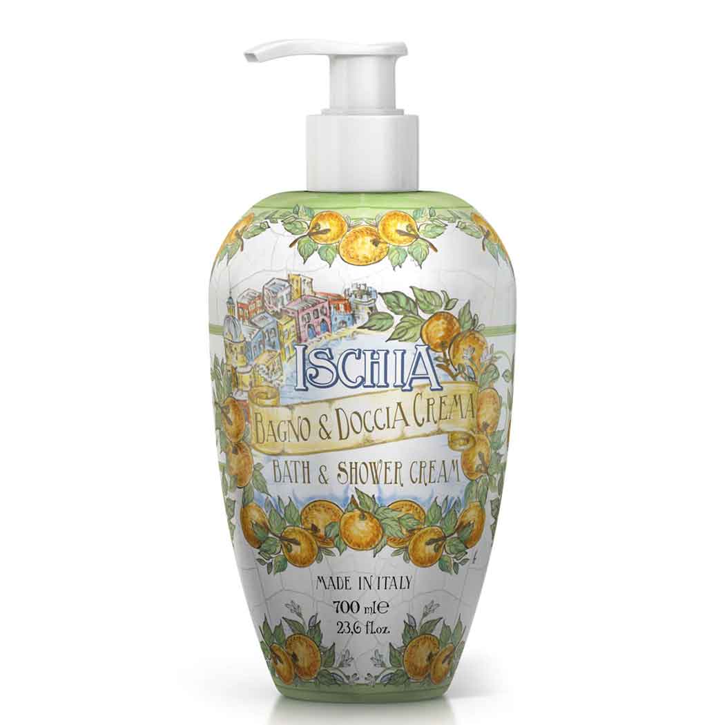 <b>Gel de baño y ducha delicado de 700 mL</b></br><i>Línea Ischia</i>