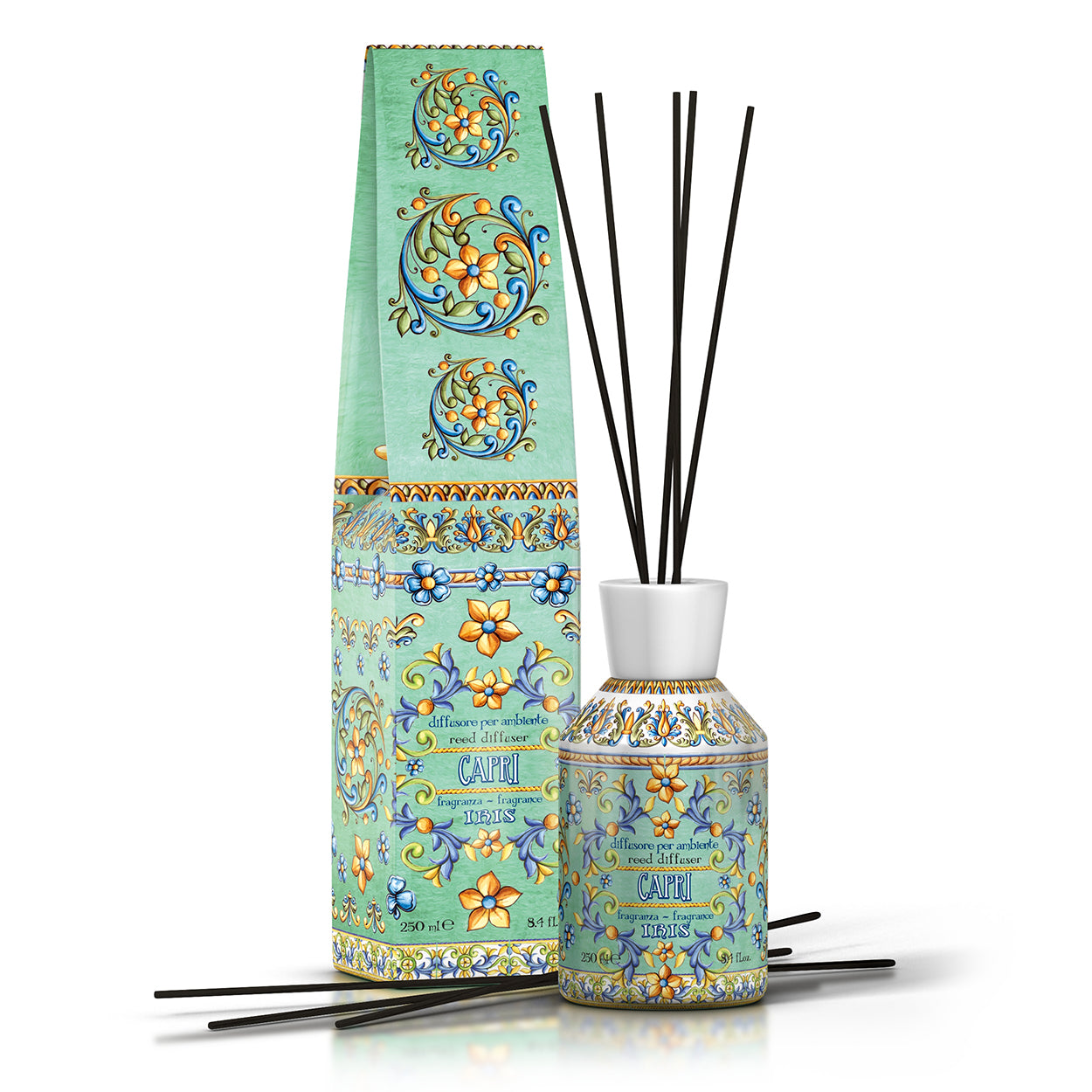 <b>Room diffuser with sticks 250 mL</b><br /><i>Capri range</i>