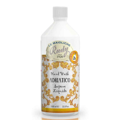 <b>Ricarica sapone liquido mani da 1000 mL</b></br>ambra e gelsomino</br><i>Linea Adriatico</i>