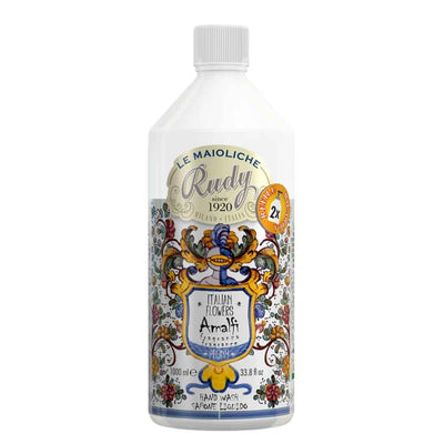 <b>Recambio de jabón líquido para manos de 1000 mL</b></br>higo negro y rosa blanca</br><i>línea Amalfi</i>