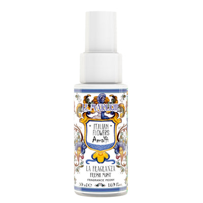 <b>Hand sanitiser spray 50 mL</b></br>Black fig and White rose</br><i>Amalfi range</i>