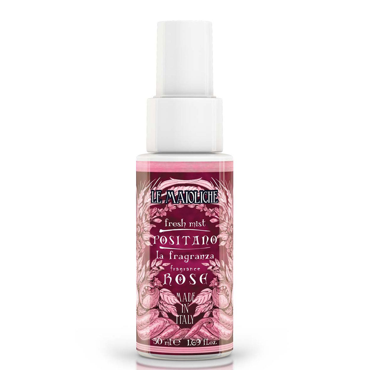 <b>Igienizzante mani spray da 50 mL</b></br>rosa damascena</br><i>Linea Positano</i>